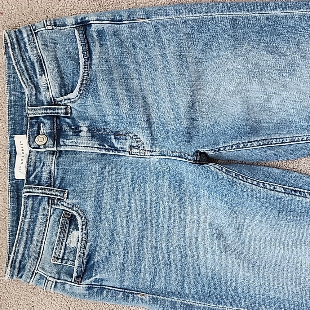 Flying Monkey Mid Rise Cuff Crop Slim - Picture 4 of 5